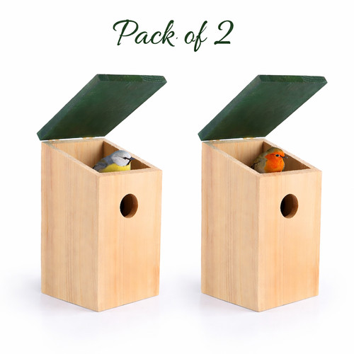 Wooden garden bird nest - 2,