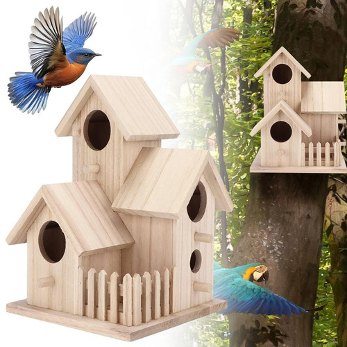 Wooden garden bird - bird, house