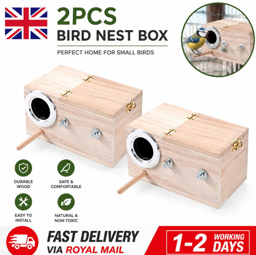 Nesting house wooden bird - 2x,