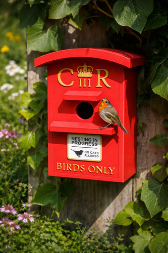 Postbox bird box - bird,