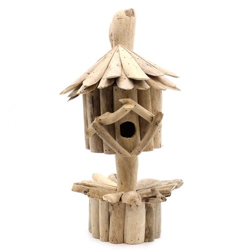 Driftwood birdbox on - driftwood,