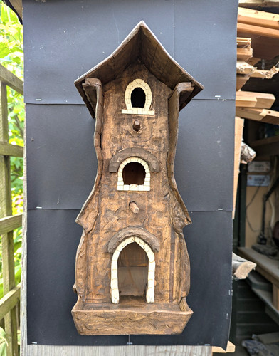 Rustic wooden bird house - rustic,