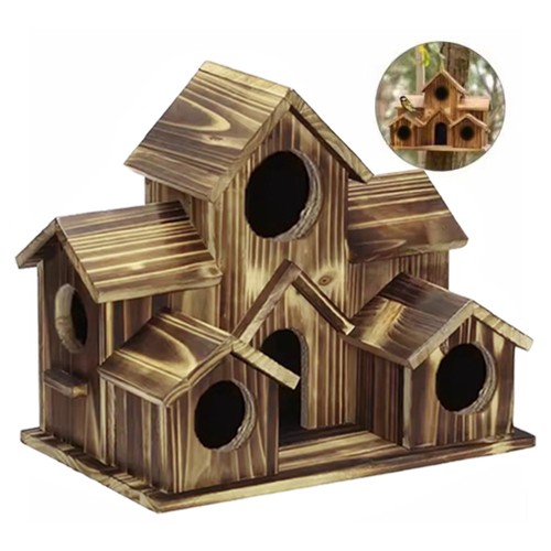 Hole wooden bird - wooden,