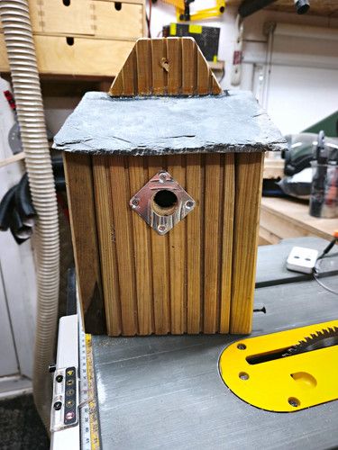 Wooden hanging bird house nest - hanging,