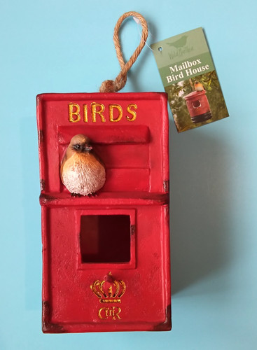 Hanging garden bird house - bird, post