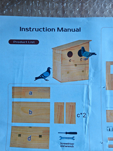 Wood pigeon bird house - pigeon,