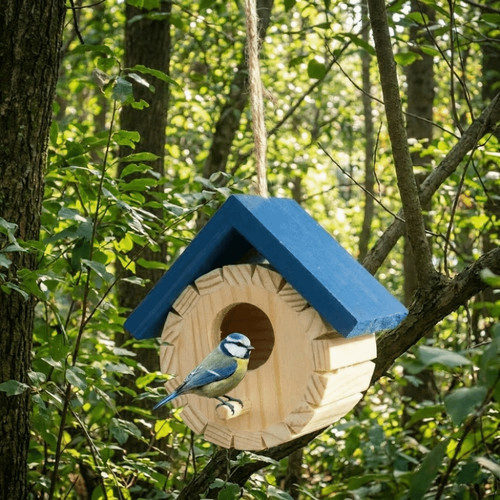 1pc wooden bird house - 1pc,