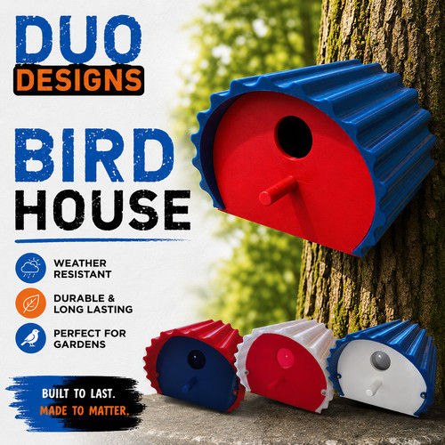 Modern bird house nest box - house,